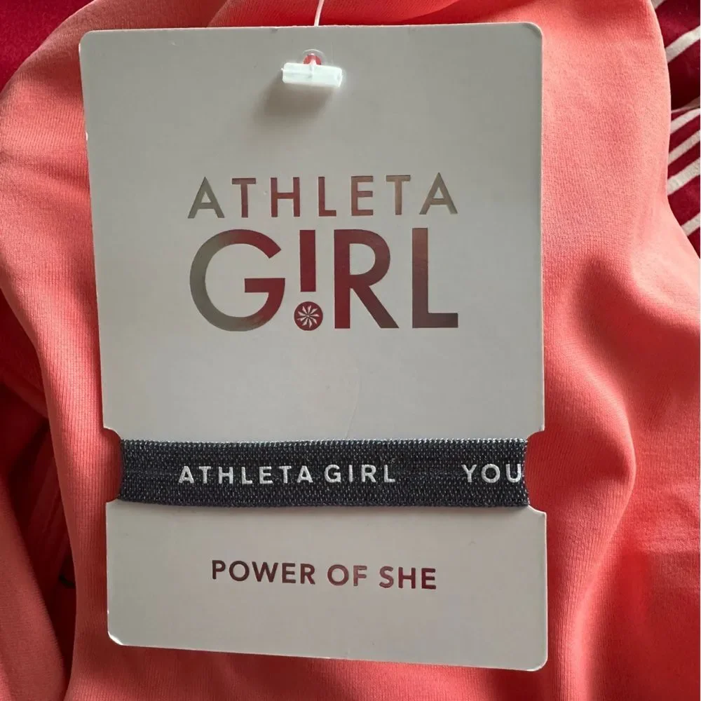 Athleta Girl High Neck Crop Tankini Coral Color Size XXL/16